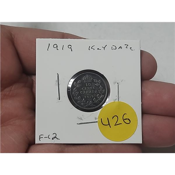1919 Canada Silver 10 Cent. (Key Date)