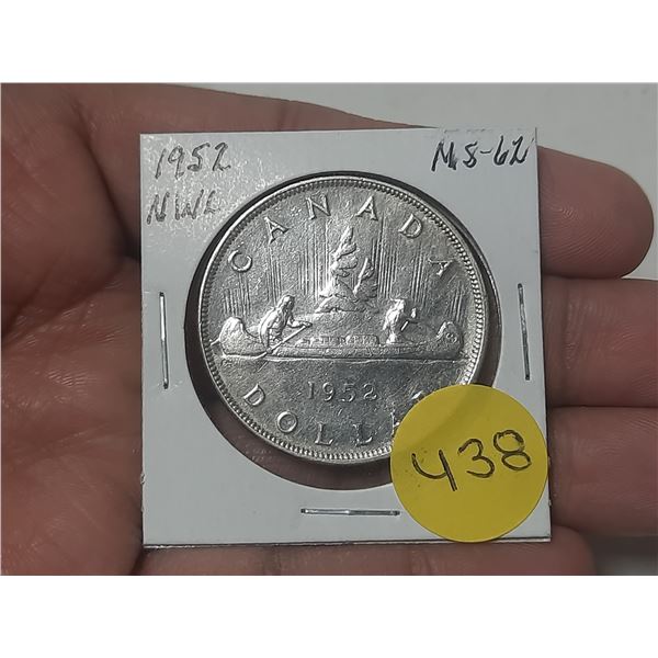 1952 Canada Silver One Dollar - (NWL)