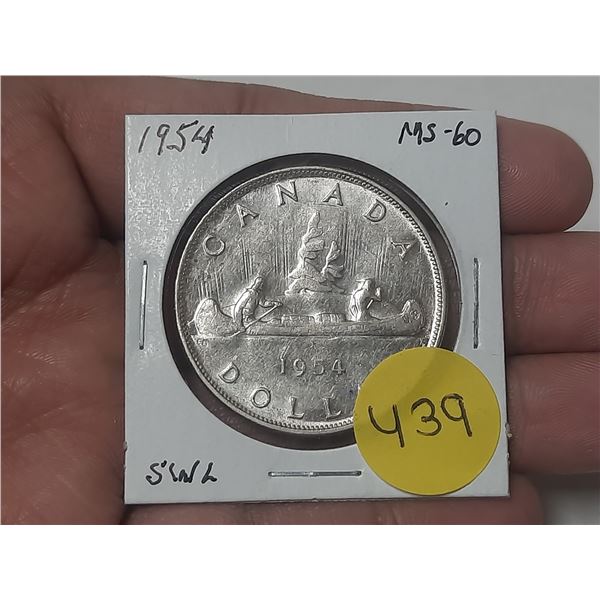 1954 Canada Silver One Dollar - (SWL)