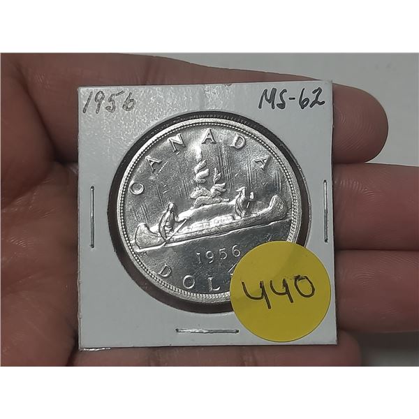 1956 Canada Silver One Dollar.