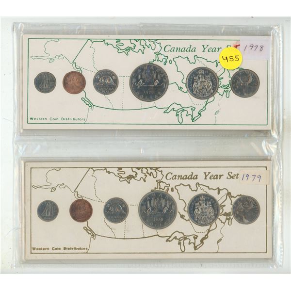 1978 and 1979 Canada Proof Like Uncirculated Coin Set.