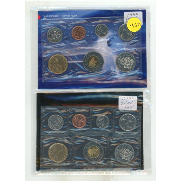 1999 and 2005 Canada Proof Like Uncirculated Coin Set.