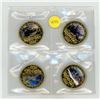Image 1 : Set of 4 D-Day Colourized medals commemorating the 80th Anniversary of D-Day.