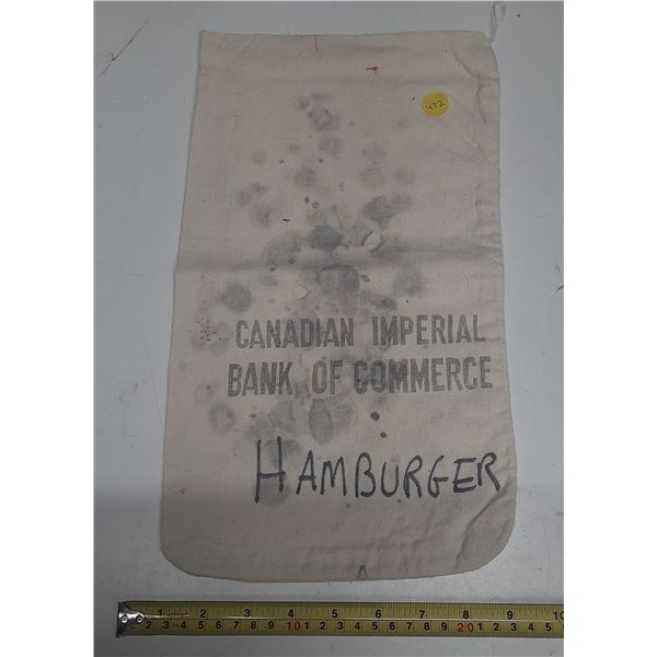 Canadian Imperial Bank of Commerce bank bag.