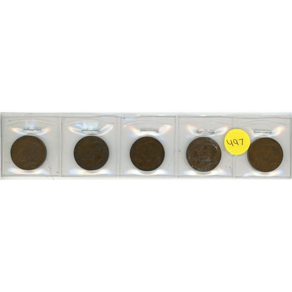Lot of 5 1867 – 1927 Confederation bronze medals.