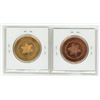 Image 2 : Set of 2 1867 – 1967 Canadian Confederation medals depicting Queen Victoria and Elizabeth. 