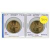 Image 1 : Complete set of 2 1905 – 1965 Saskatchewan Diamond Jubilee medals. Varieties include tail o