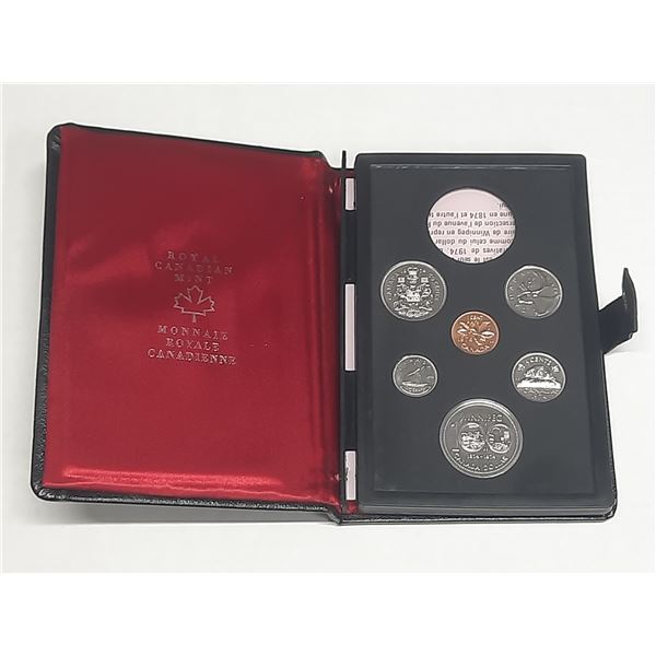 1974 Double Dollar Specimen Set. Missing the Silver Dollar. Housed in its original RCM case.