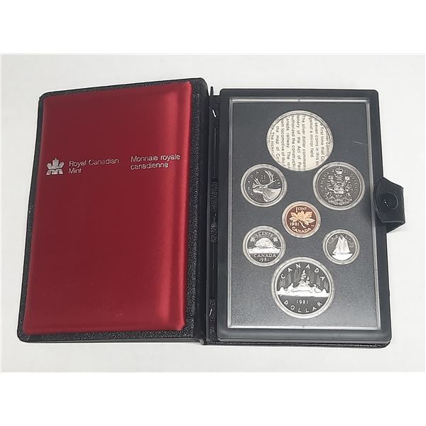 1981 Double Dollar Proof Set. Missing the Silver Dollar. Housed in its original RCM case.
