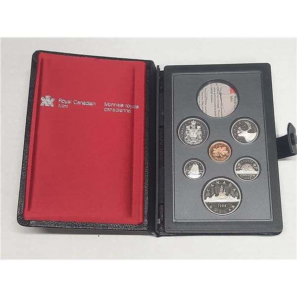 1984 Double Dollar Proof Set. Missing the Silver Dollar. Housed in its original RCM case.