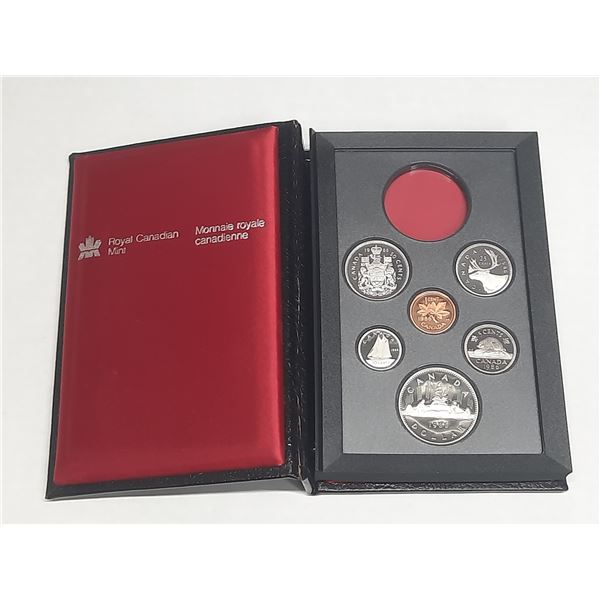 1986 Double Dollar Proof Set. Missing the Silver Dollar. Housed in its original RCM case.