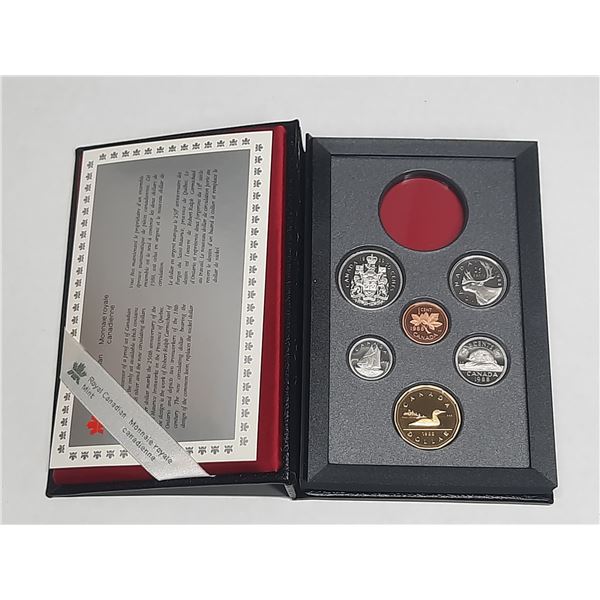 1988 Double Dollar Proof Set. Missing the Silver Dollar. Housed in its original RCM case.