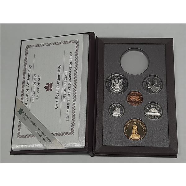 1994 Special Edition Double Dollar Proof Set. Missing the Silver Dollar. The special Loonie depicts 