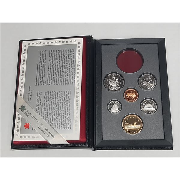 1995 Double Dollar Proof Set. Missing the Silver Dollar. Housed in its original RCM case.