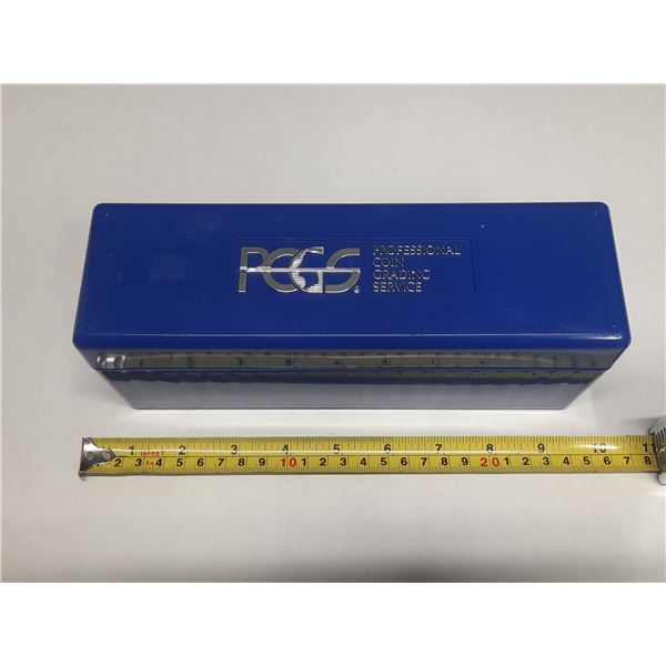 PCGS hard plastic holder for housing 20 certified hard plastic holders. Used.