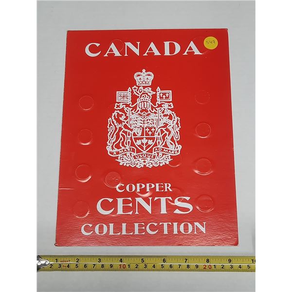 Canada Copper Cents Collection. Consists of 1 Large Cent, 1 George V Small Cent and a complete Georg