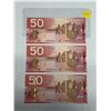 Image 2 : (3) 2004 Canada Fifty Dollars - (In Sequence & Uncirculated).