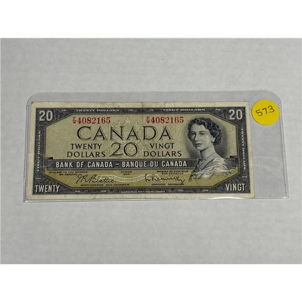 1954 Canada Twenty Dollars.