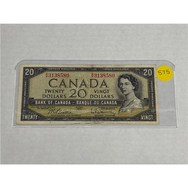 1954 Canada Twenty Dollars.