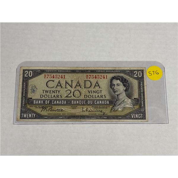 1954 Canada Twenty Dollars.