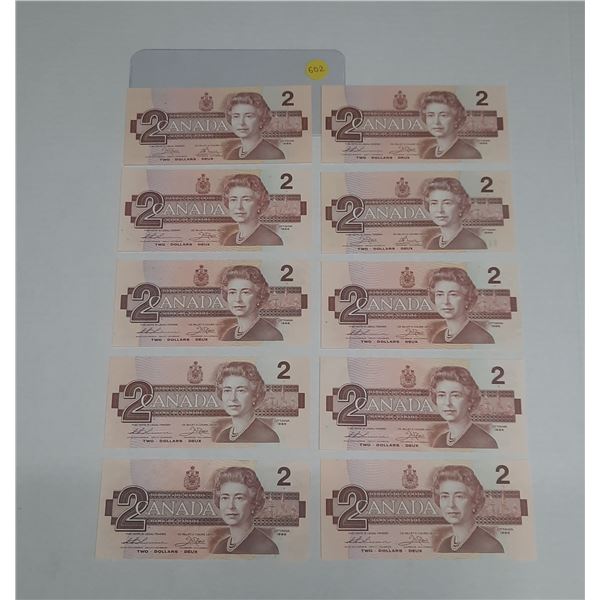 (10) 1986 Canada Two Dollars - (Uncirculated)