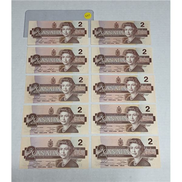 (10) 1986 Canada Two Dollars - (Uncirculated)