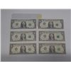 Image 1 : (5) 1988 and (1) 1969 U.S.A One Dollars.