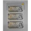 Image 1 : (3) 1973 Canada One Dollars - (In Sequence & Uncirculated).