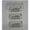Image 2 : (3) 1973 Canada One Dollars - (In Sequence & Uncirculated).