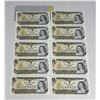 Image 1 : (10) 1973 Canada One Dollars - (Uncirculated).