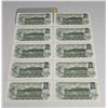 Image 2 : (10) 1973 Canada One Dollars - (Uncirculated).