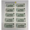 Image 2 : (10) 1973 Canada One Dollars - (Uncirculated).