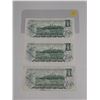Image 2 : (3) 1973 Canada One Dollars - (Two Notes In Sequence)