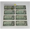 Image 1 : (7) 1967 and (1) 1954 Canada One Dollar.
