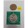Image 1 : Great Britain 1977 “Silver Jubilee” Crown & 1967 One Penny Coin