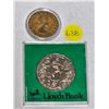Image 2 : Great Britain 1977 “Silver Jubilee” Crown & 1967 One Penny Coin