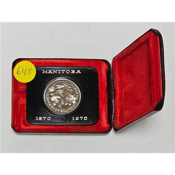 1970 Canada Manitoba Centennial 50% Silver Dollar Coin