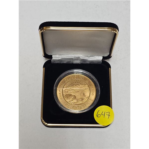 1959 Alaska Statehood Fairbanks Souvenir One Dollar Trade Token
