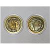Image 2 : Shanghai Mint Chinese Tourist Commemorative Medals (2) Piece Coin Set in Wooden Box