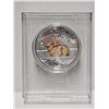 Image 2 : Colorized Year of the Rabbit Medal Token in Acrylic Floating Stand (Box has some Damage)