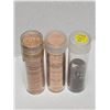 Image 1 : (2) Rolls Canada Pennies, (1) Partial Roll 1933 Canada Circulated Pennies