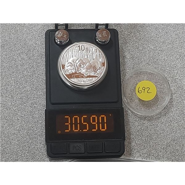 2013 China 10 Yuan Silver Panda 1 oz .999 Fine Silver Bullion Coin - (Weight 30.5 g) – (We