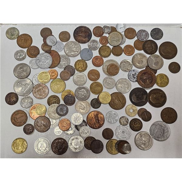 Lot of Assorted Foreign Currency Coin etc.