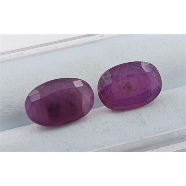 8.62 ct Certified Mozambique Ruby gemstone pair ($10,950 Appraisal)