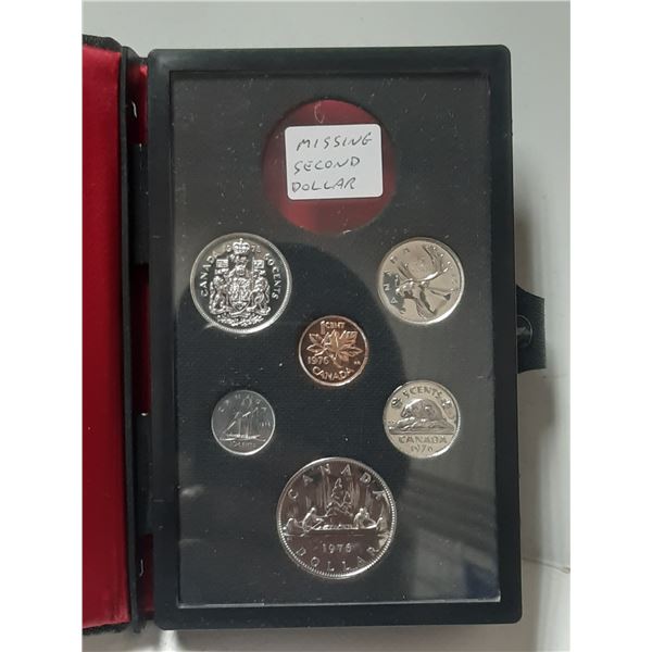 1976 Canada Proof Like Unciculated Coun Set. (Missing One Coin)