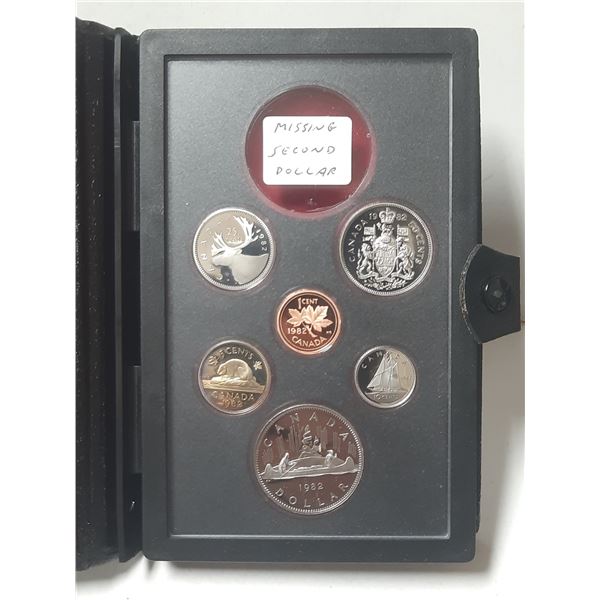 1982 Canada Proof Like Unciculated Coun Set. (Missing One Coin)