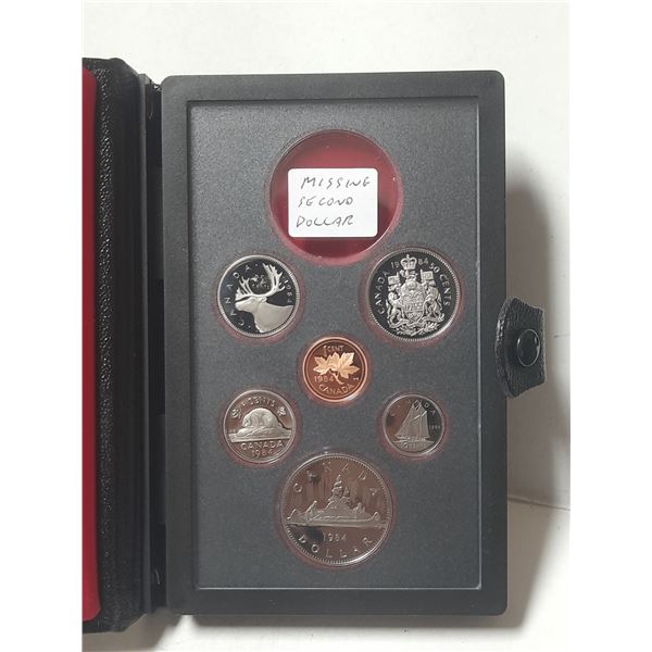 1984 Canada Proof Like Unciculated Coun Set. (Missing One Coin)