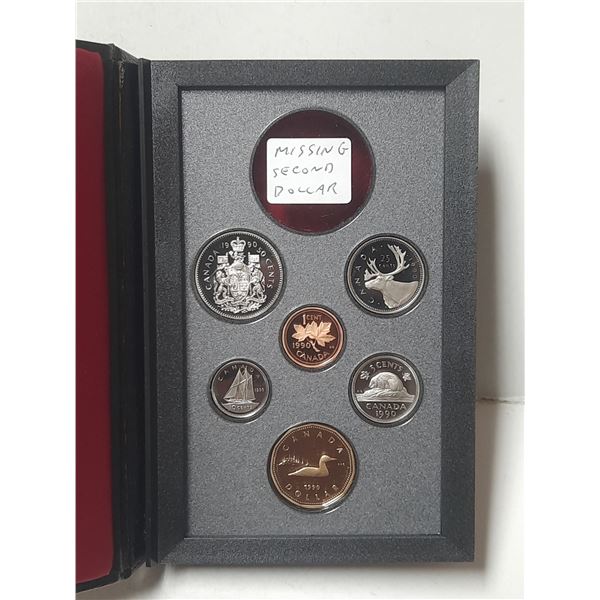 1990 Canada Proof Like Unciculated Coun Set. (Missing One Coin)