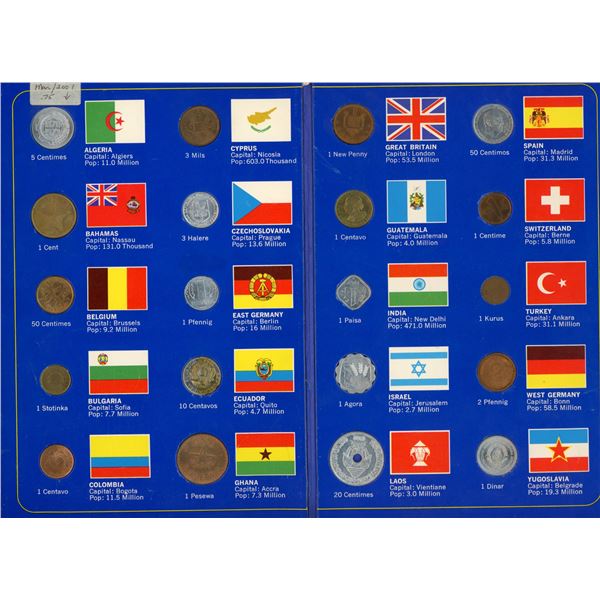 Vintage Gulf Oil Canada "Coins of the World" promotional album. (20 Coins)