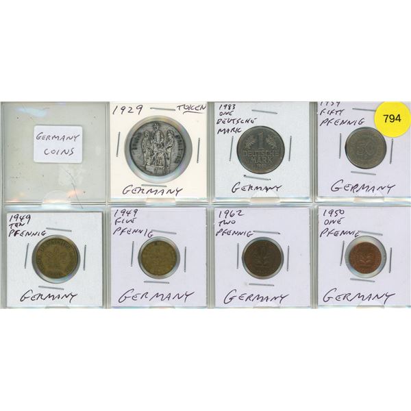 Collection Of German Coins.